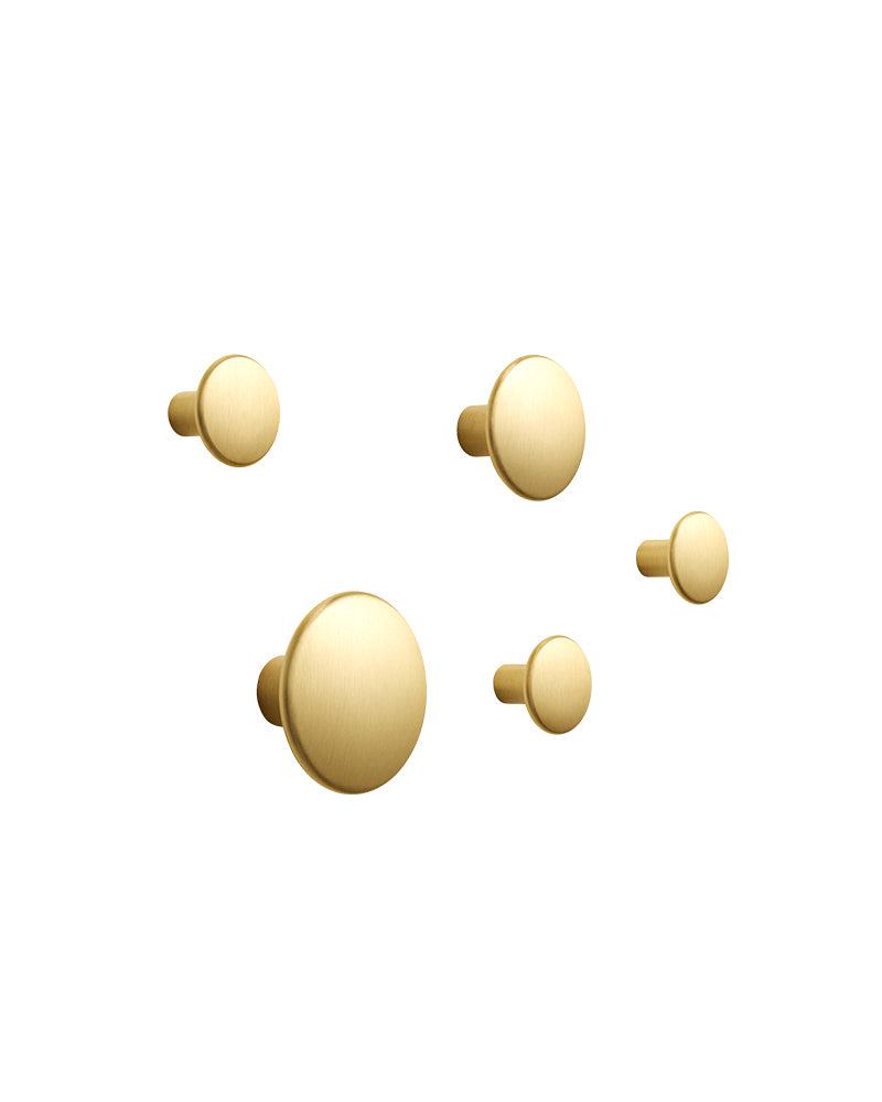 Dots - Brass hook - 5 pcs.